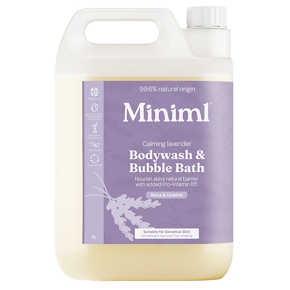 Miniml English Lavender & Chamomile Bodywash & Bubblebath- 5L