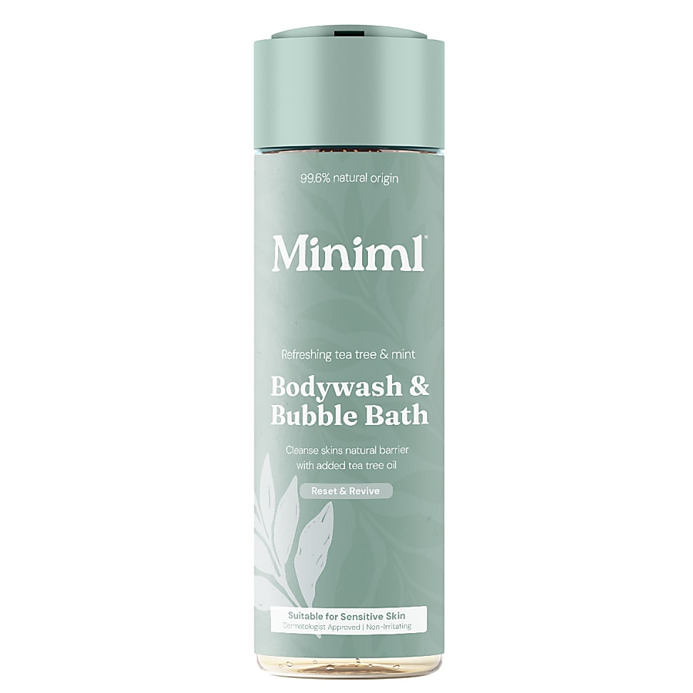 Miniml Tea Tree & Mint Bodywash & Bubble Bath 400ml bottle - Image 4
