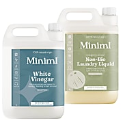 Miniml White Vinegar & Indulgent Coconut Non-Bio Laundry Liquid 5L Mixed Bundle