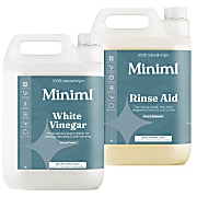 Miniml White Vinegar & Dishwasher Rinse Aid 5L Mixed Bundle
