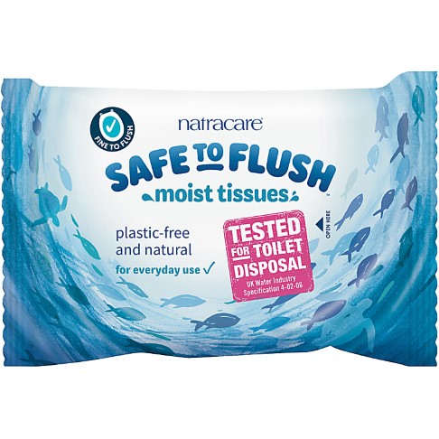 Natracare Safe to Flush Moist Tissues