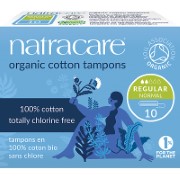 Natracare Organic Cotton Non-Applicator Tampons - Regular (pack of 10)