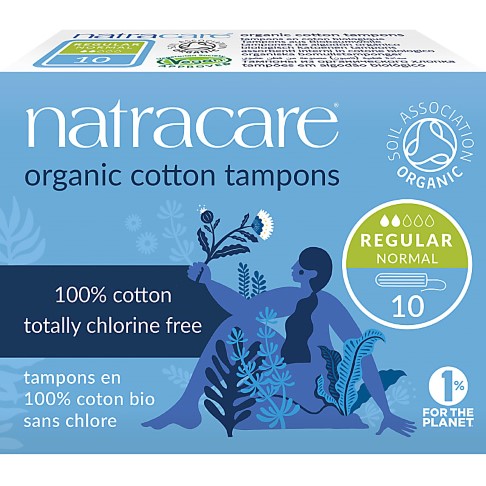 Natracare Organic Cotton Non-Applicator Tampons - Regular (pack of 10)
