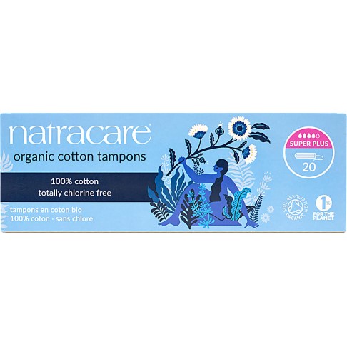 Natracare Organic Cotton Non-Applicator Tampons - Super Plus (pack of 20)