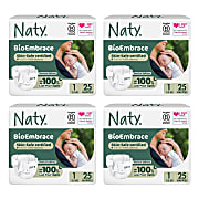 ECO by Naty Nappies: Size 1 Bundle (4 packs of 25)