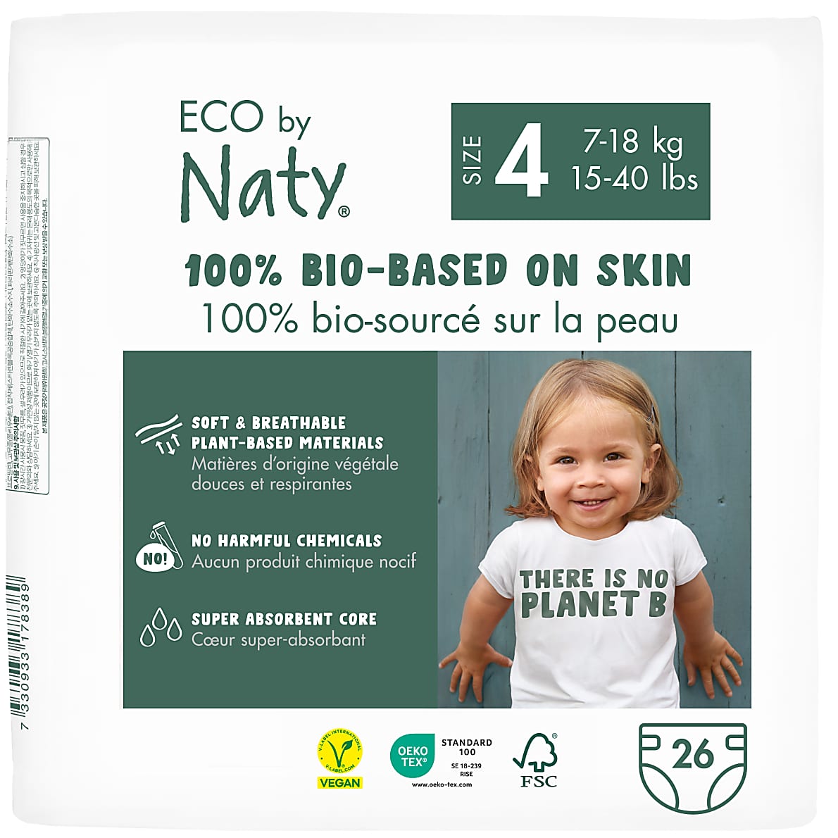 ECO by Naty Nappies | Size 4 Nappies | Big Green Smile