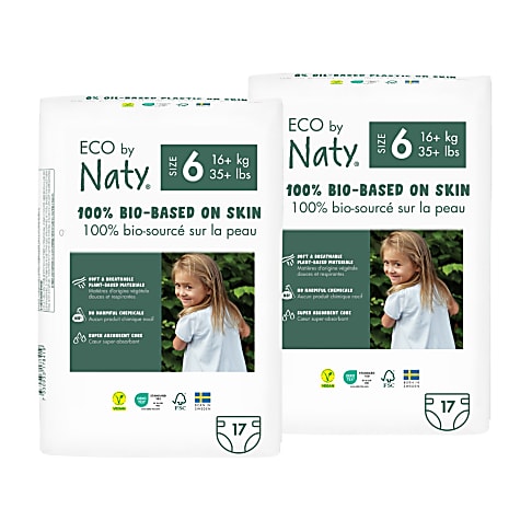 ECO by Naty Nappies: Size 6 (2 packs of 17)