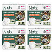 ECO by Naty Pull Up Pants: Size 4 Maxi/Maxi Plus Bundle (4 packs of 22)