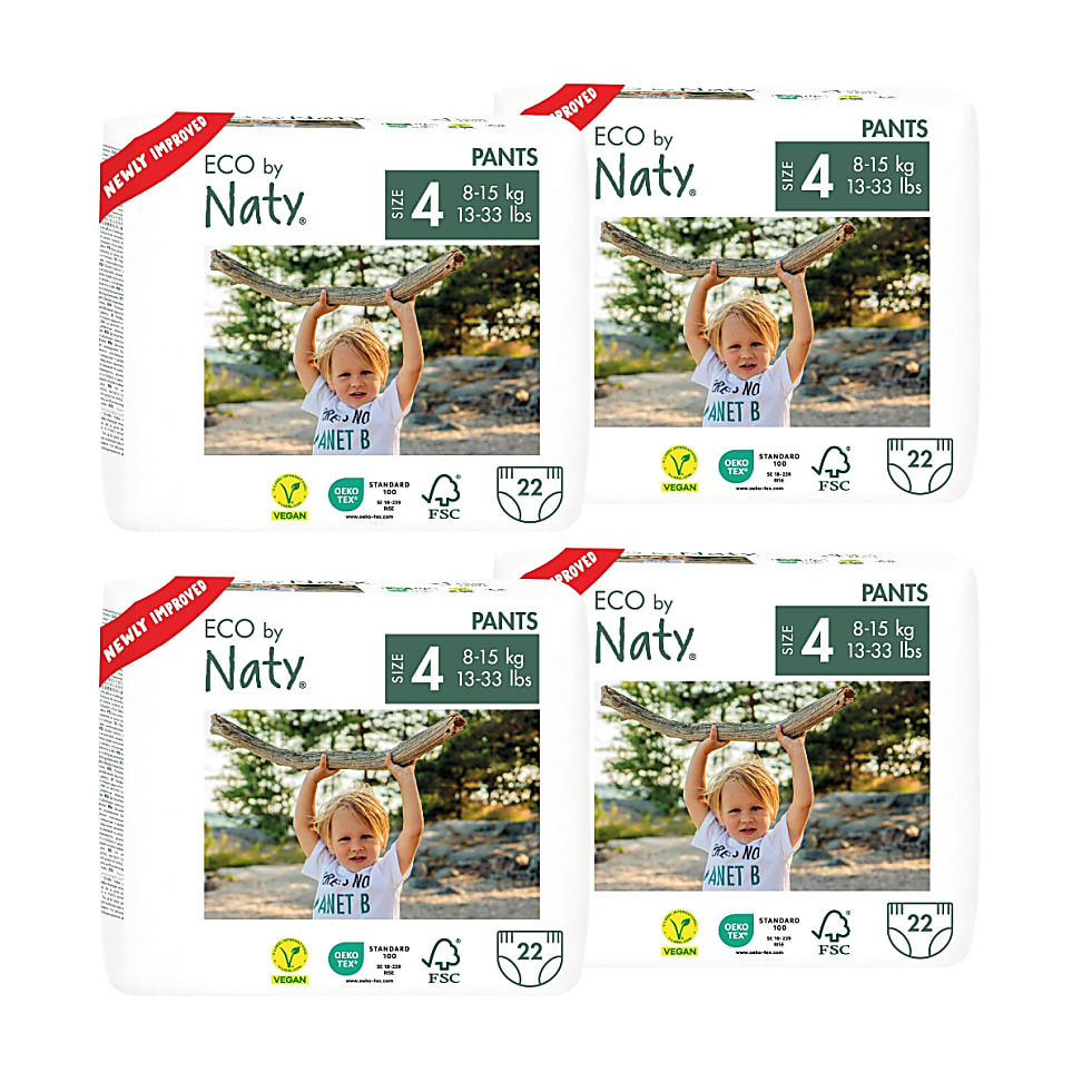 ECO by Naty Pull Up Pants: Size 4 Maxi/Maxi Plus Bundle (4 packs of...