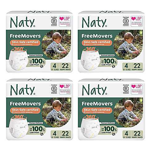 ECO by Naty Pull Up Pants: Size 4 Maxi/Maxi Plus Bundle (4 packs of 22)