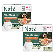 ECO by Naty Pull Up Pants: Size 6 X-Large Bundle (2 packs of 18)