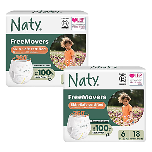 ECO by Naty Pull Up Pants: Size 6 X-Large Bundle (2 packs of 18)