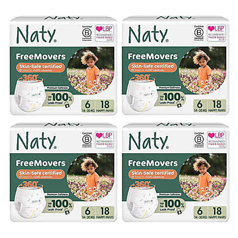 ECO by Naty Pull Up Pants: Size 6 X-Large Bundle (4 packs of 72)