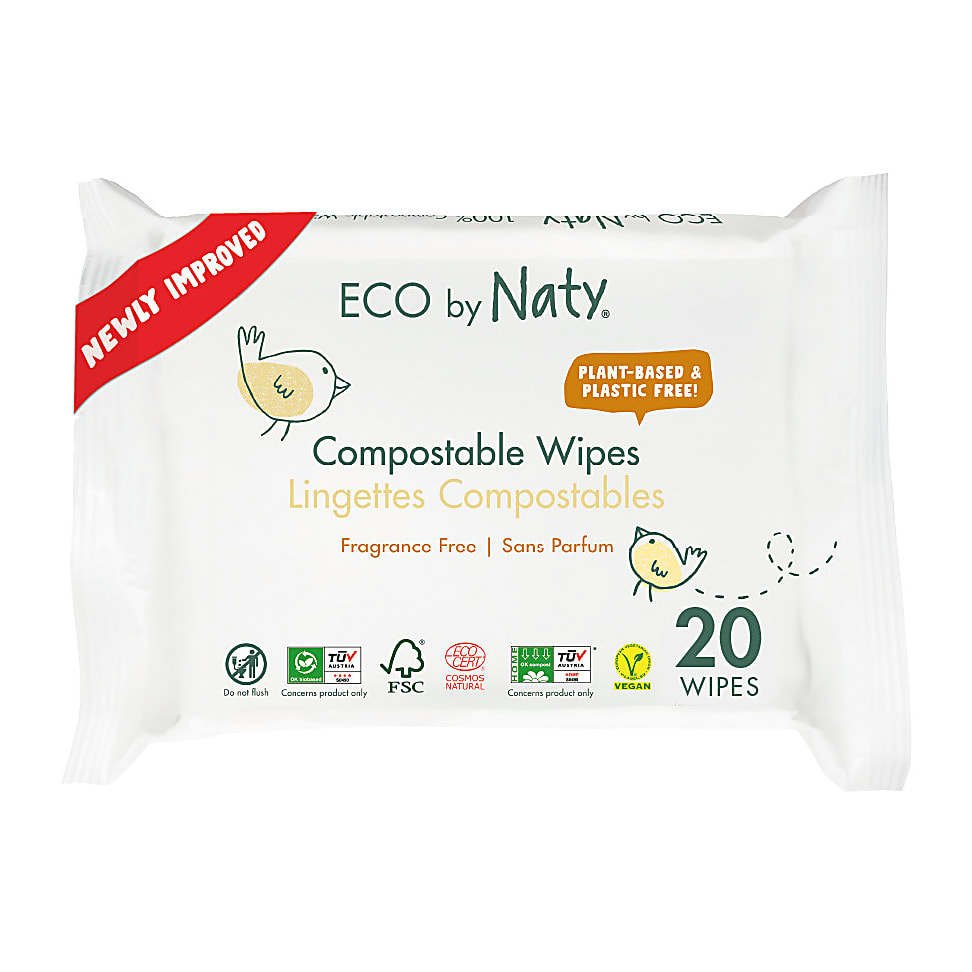 ECO by Naty - Sensitive Baby Wipes - Unscented Travel Pack
