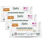 Naty Wipes - Unscented Triple Pack 3 x 56’s