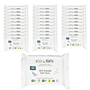 ECO by Naty Wipes - Flushable Wipes Unscented Bundle (30 packs of 42)
