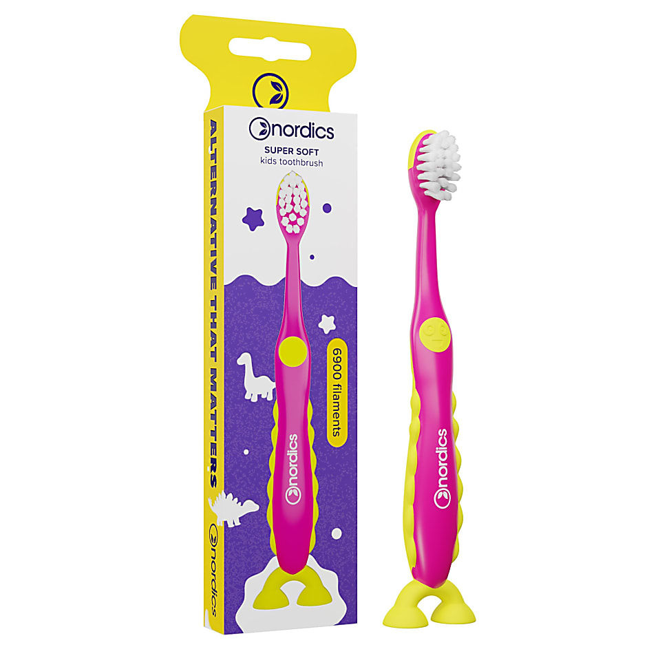Nordics Soft Premium Kids Dino Toothbrush - Purple