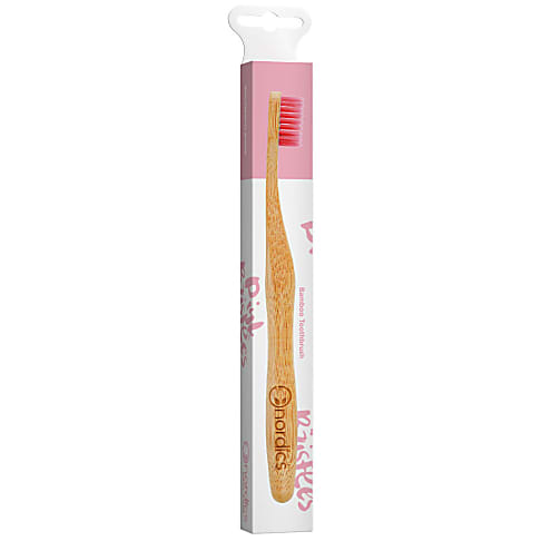 Nordics Bamboo Adult Toothbrush Pink Bristles
