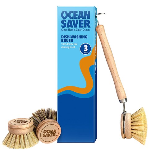 OceanSaver Dishwashing Brush & 3 heads