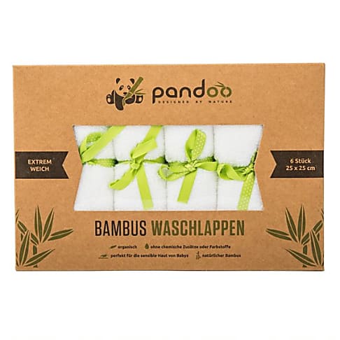 Pandoo Flannel Face Cloths x6