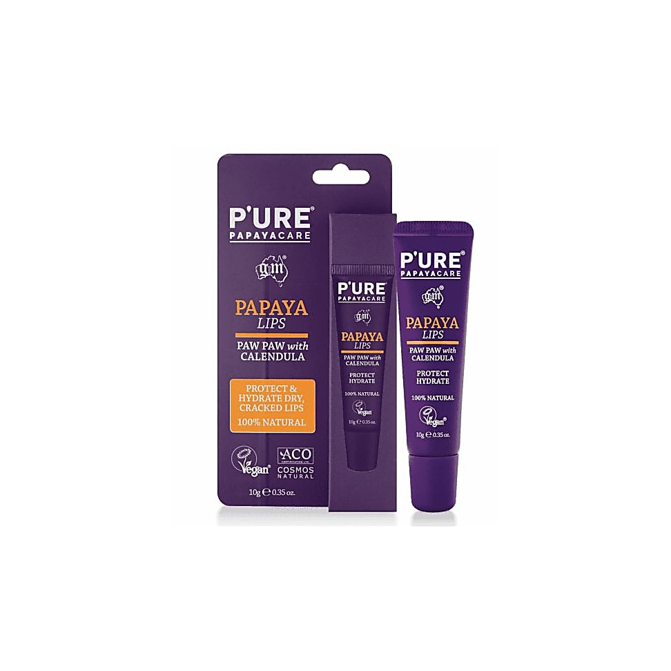 PURE Papayacare P'Ure Papayacare Papaya Lips