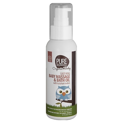 Pure Beginnings Soothing Baby Massage and Bath Oil with Kalahari Melon