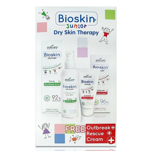 Salcura Bioskin Junior Duo Pack (100ml Nourishing Spray & 50ml Rescue Cream FREE)