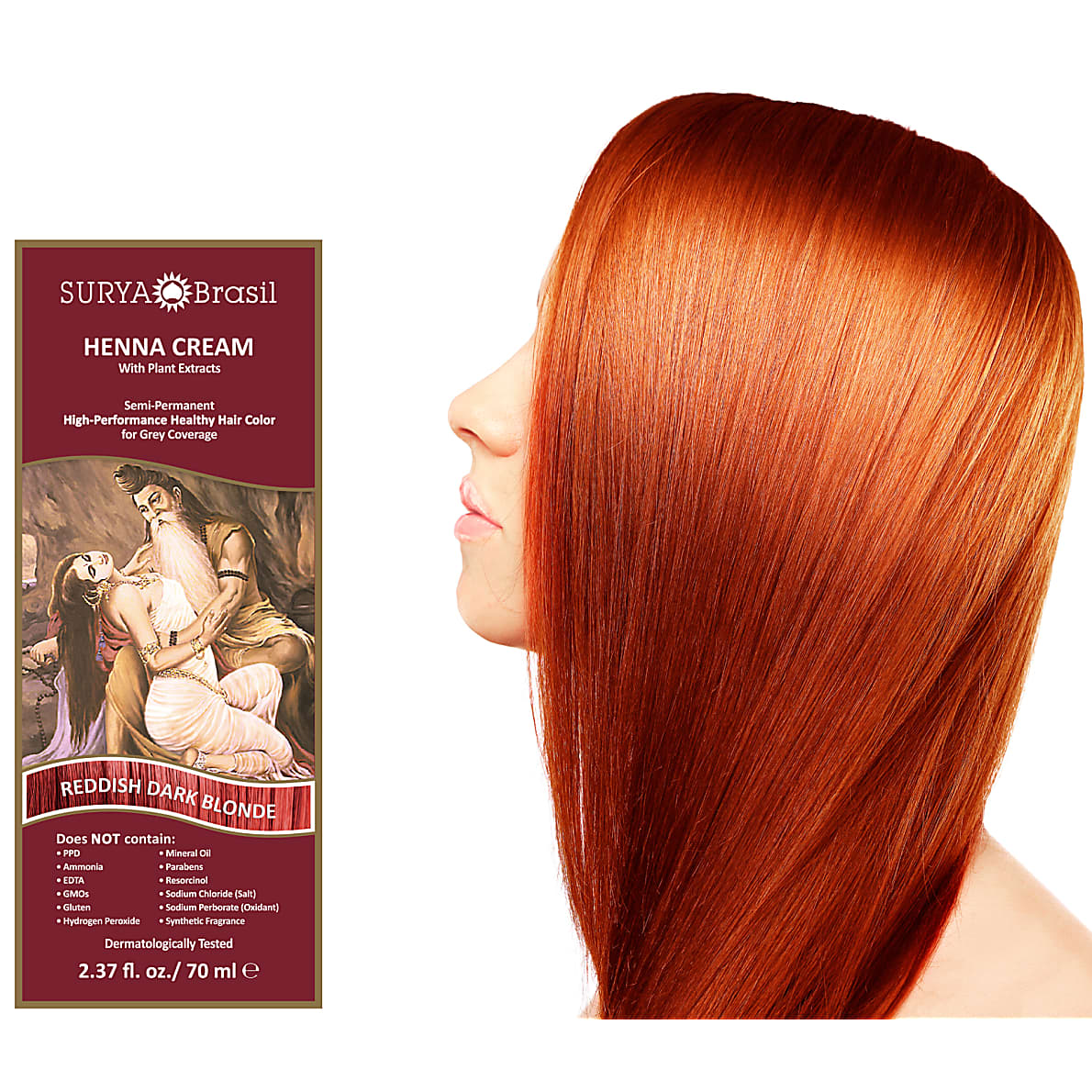 Surya Brasil Henna Cream Reddish Dark Blonde | Big Green Smile