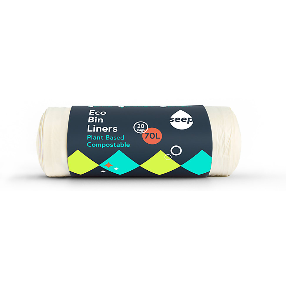 Seep Extra Large Compostable Bin liners (70L, 20 bags)