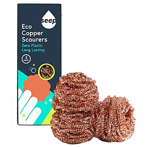 Seep Recyclable Copper Scourers - 3-Pack