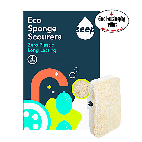 Seep Compostable Sponge With Loofah Scourer - 4 Pack