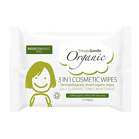 Simply Gentle Organic 3 in 1 Cosmetic Wipes