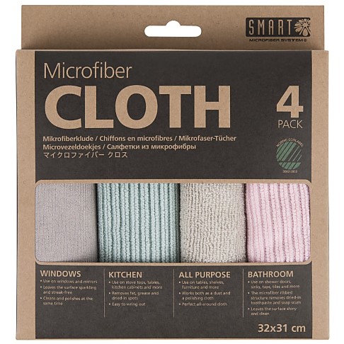 Smart Microfibre Cloths -  4 Pack (Pink-Turquoise)