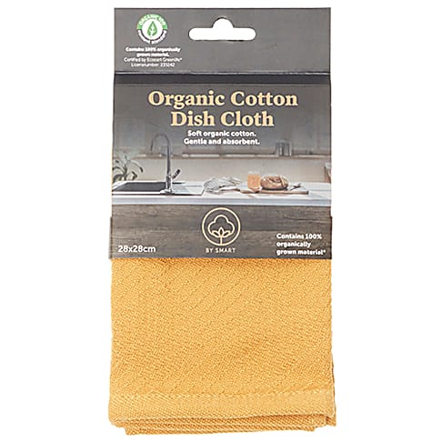 Smart Organic Cotton Dish Cloth - Mustard