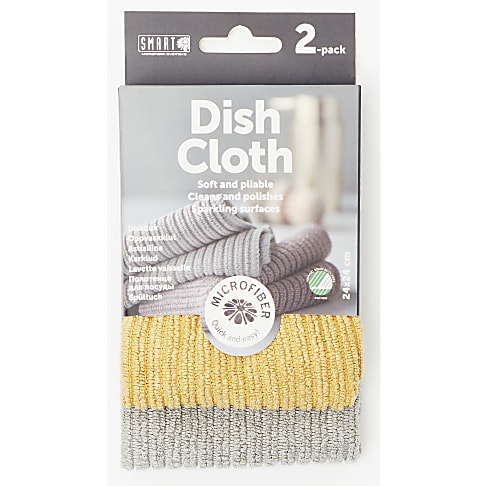 Smart Nature Microfibre Dish Cloth - Pearl Stripe (2-pack)