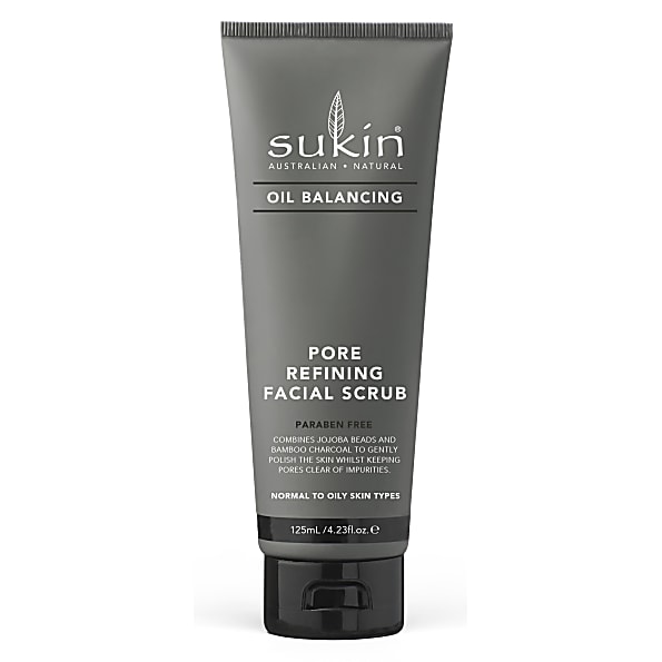 Photos - Facial / Body Cleansing Product Sukin Oil Balancing + Charcoal Pore Refining Facial Scrub SUKBALANCEPORESC 