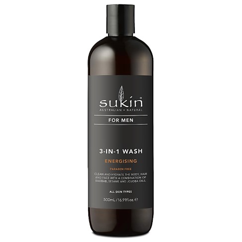 Sukin 3-In-1 Body Wash for Men - Energising