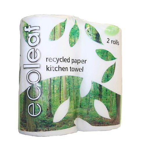 Ecoleaf Kitchen Roll: 100% Recycled Kitchen Paper Twin Pack