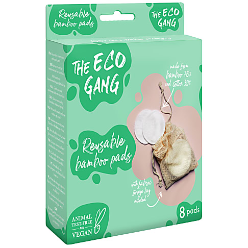 The Eco Gang Reusable Bamboo Pads - 8 pack