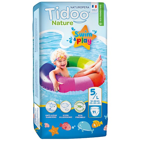 Tidoo Nature Swim & Play Nappies - Size 5 (12-18 kg)