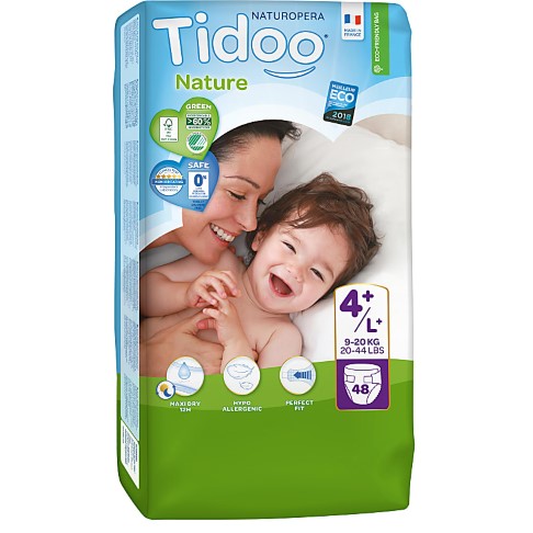 Tidoo Nature Nappies - Maxi Plus Size 4+ (9-20kg)