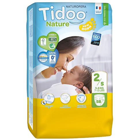 Tidoo Nature Nappies - Newborn 2 (3-6kg)