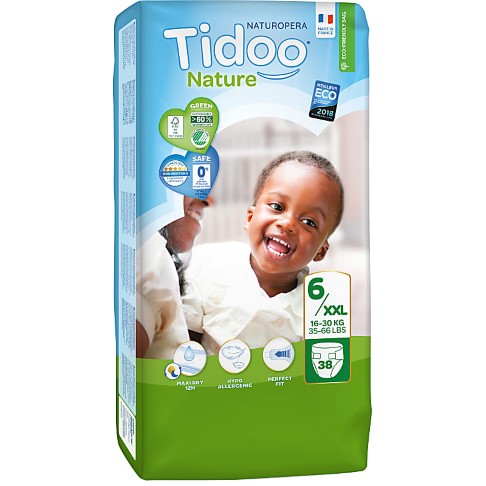 Tidoo Nature Nappies - XL Size 6 (16-30kg)