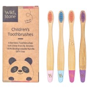 Wild & Stone Children's Bamboo Toothbrush - 4 Pack