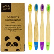 Wild & Stone Children’s Bamboo Toothbrush - 4 Pack