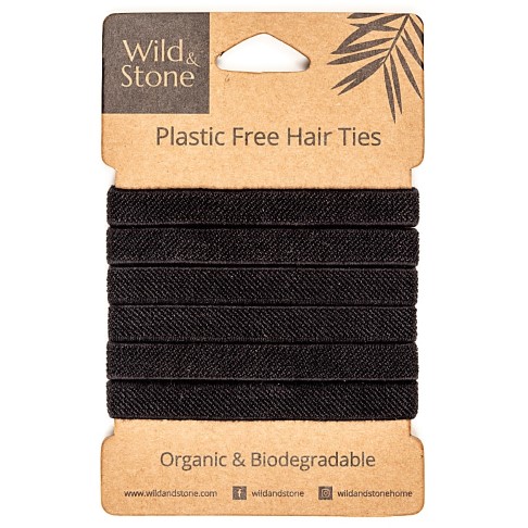 Wild & Stone Plastic Free Hair Ties - Black