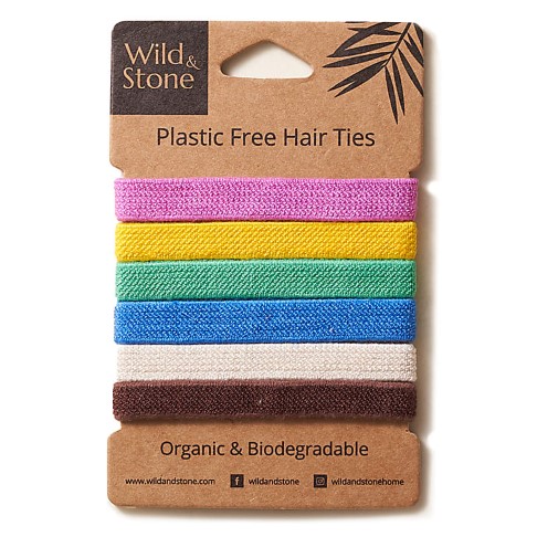 Wild & Stone Plastic Free Hair Ties - Multi Colour