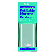 Wild Fresh Cotton & Sea Salt Refillable Deodorant - Aqua Case