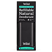Wild Fresh Cotton & Sea Salt Refillable Deodorant - Black Case
