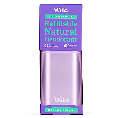 Wild Coconut & Vanilla Refillable Deodorant - Purple Case